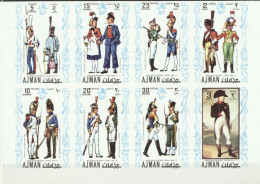 Ajman 1971, Uniform In Napoleon Age, 8val  IMPERFORATED - Napoléon