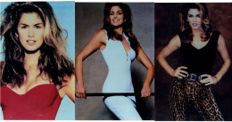 3 TRÈS BELLES PHOTOGRAPHIES 10 X 15 Cm : CINDY CRAWFORD - BELLE ET SEXY - Célébrités