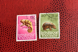 TOGO 1964 2v Oblitères Used ** Mi 398 Mamíferos Mammals Säugetiere Mammiferi Mammifère  TOGOLAISE - Singes