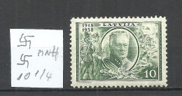 LETTLAND Latvia 1938 Michel 266 Perf 10 1/4 WM Normal Vertical MNH - Lettonie