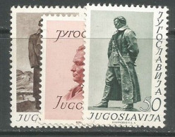 Yugoslavia Jugoslawien Mi.693/95 Complete Set Mint MH / * 1952 Michel CV: 50,00€ Tito - Neufs