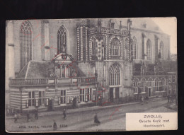 Zwolle - Groote Kerk Met Hoofdwacht - Postkaart - Zwolle