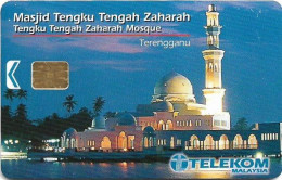 Malaysia - Telekom Malaysia (chip) - Masjid Tengah Zaharah Mosque, Chip Siemens S5, 20RM, Used - Malasia