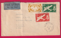 PAPEETE IL DE TAHITI 1947 POIUR BERN SUISSE1ER VOL TRAPAS  LETTRE - Storia Postale