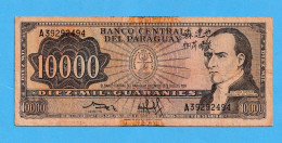 10000 GUARANIES - PARAGUAY - GASPAR RODRIGUEZ  CIRCULATED VF BANKNOTE BILLETE PAPER MONEY - Autres - Amérique