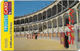 Spain - PrintelCard - Spain Vertical - Plaza De Toros, 10.1999, Remote Mem. 2.000PTA, 10.000ex, Mint - Other & Unclassified