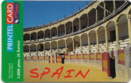 Spain - PrintelCard - Spain Horizontal - Plaza De Toros, 04.2000, Remote Mem. 1.000PTA, 10.000ex, Used - Altri & Non Classificati