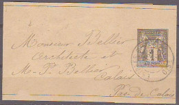 FRANCE. 1894/Estrees, PS Wrapper/to Calais. - Bandes Pour Journaux
