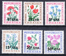 Reunion 1964 Timbres-taxe Yvert#48-53 Mint Never Hinged (sans Charnieres) - Nuevos