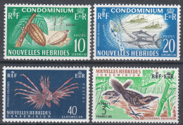 New Hebrides Nouvelles Hebrides French Legend 1965 Animals Mi#216-219 Mint Never Hinged (sans Charnieres) - Nuevos