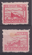 Indonesia 1946 30s With Offset On Reverse - Indonesië