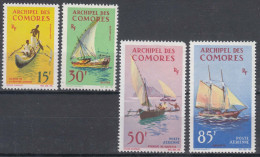 French Comores, Comoro Islands 1964 Sailing Boats Mi#61-64 Mint Never Hinged (sans Charnieres) - Neufs