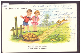 LE LIEVRE ET LA TORTUE - PAR JIM PATT - B ( MINI PLI D'ANGLE ) - Fairy Tales, Popular Stories & Legends