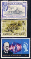 220 British Honduras 3 Timbres (BRH-34) - Honduras Britannico (...-1970)