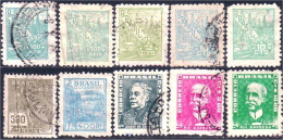 212 Brazil Collection 10 Timbres (BRE-125) - Verzamelingen & Reeksen