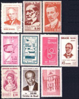 212 Brazil 10 Timbres 1960-75 MLH * Neuf CH Legere (BRE-122) - Collections, Lots & Séries