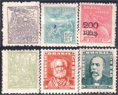 212 Brazil 6 Timbres MLH * Neuf CH Legere (BRE-117) - Neufs