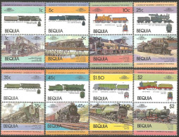 205 Bequia Locomotives 1984 MNH ** Neuf SC (BEQ-7a) - St.Vincent (1979-...)