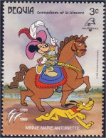 205 St Vincent Bequia Disney Revolution Francaise Philexfrance Cheval Horse MNH ** Neuf SC (BEQ-3a) - St.Vincent (1979-...)