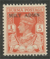 232 Burma 1945 Mily Admn 1p George VI MH * Neuf (BRM-30) - Myanmar (Birma 1948-...)