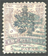 230 Bulgarie Sud 1885 Eastern Rumelia 5 Paras Lion Lowe Leone Surcharge (BUL-472) - Rumelia Orientale