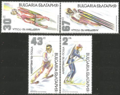 230 Bulgarie Luge Ski Slalom Biathlon Albertville MNH ** Neuf SC (BUL-307b) - Shooting (Weapons)