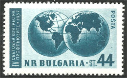 230 Bulgarie 1957 Trade Union Congress Syndicats Leipzig MVLH * Neuf CH Très Légère (BUL-254) - Unused Stamps