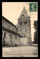 51 - VERTUS - L'EGLISE ET LE DONJON - CACHET COIFFEUR ARNOULD CHARBAULT RUE THIERS - Vertus