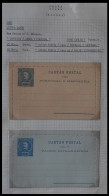 PORTUGAL AZORES AÇORES ANGRA 1897 KING CARLOS I 25 Rs GREEN + 50 Rs BLUE MNH** BILHETE POSTAL LETTER CARD INC PAGE - Angra