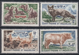 St. Pierre & Miquelon 1964 Animals Mi#408-411 Mint Never Hinged (sans Charnieres) - Neufs