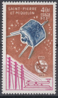 St. Pierre & Miquelon 1965 Airmail Poste Aerienne Satellite Mi#412 Mint Never Hinged (sans Charnieres) - Unused Stamps