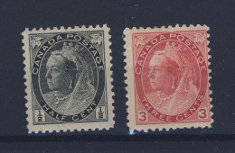 2x Canada Victoria Numeral Stamps; #74-1/2c MNH F/VF #78-3c MH F GV = $65.00 - Neufs