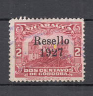 NICARAGUA 1927 Resello OPT ERROR Variety = Damaged "2" In Overprint, O - Nicaragua