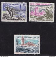 1975 ST. PIERRE ET MIQUELON - Uccelli E Fari ,n° 445-447  MNH/** - Andere & Zonder Classificatie