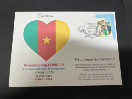 6-3-2024 (2 Y 12) COVID-19 4th Anniversary - Cameroon - 6 March 2024 (with OZ COVID-19 Doctors Stamp) - Malattie