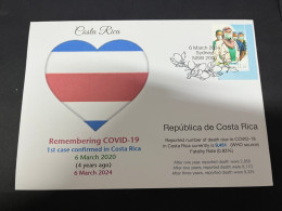 6-3-2024 (2 Y 12) COVID-19 4th Anniversary - Costa Rica - 6 March 2024 (with OZ COVID-19 Doctors Stamp) - Malattie