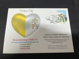 6-3-2024 (2 Y 12) COVID-19 4th Anniversary - Vatican City - 6 March 2024 (with OZ COVID-19 Doctors Stamp) - Malattie