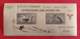 1968 Qu'aiti State In Hadhramaut - Blok MNH - Winter 1968: Grenoble