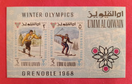 1968 Umm Al Qiwain - Blok MNH - Winter 1968: Grenoble