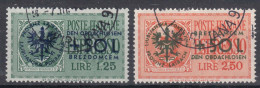 Germany Occupation Of Laibach (Slovenia) 1944 Mi#31-32 CTO Cancel - Bezetting 1938-45