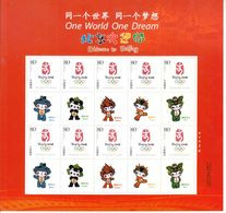China 2008 BeiJing Olympic Game One World One Dream Special Sheet A - Sommer 2008: Peking