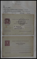 1904 PORTUGAL AZORES AÇORES ANGRA TO LONDON UK KING CARLOS I 40 + 40 Rs GREY LILAC REPLY PAID POSTAL STATIONERY - Angra