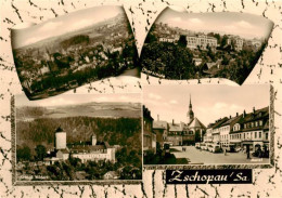 73962521 Zschopau Panorama Oberschule Schloss Wildeck Markt - Zschopau