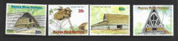 Papua New Guinea 1989 Thatched Hut Set 4 FU - Papua New Guinea