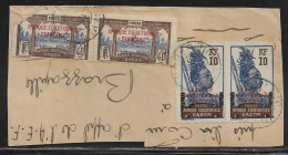 Gabon.   Fragment Of Commercial Letter With The Stamps Sc. 90, 99, Sent From Gabon To Brazzaville - Storia Postale