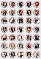 Johnny Hallyday Music Fan ART BADGE BUTTON PIN SET 3 (1inch/25mm Diameter) X 35 - Musique