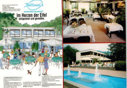 73881370 Schleiden Eifel Kettners Parkrestaurant Gastraum Terrasse Brunnen Schle - Schleiden