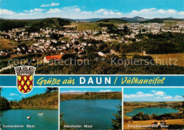 73813905 Daun Eifel Fliegeraufnahme Gemuendener Maar Weinfelder Maar Schalkenmeh - Daun