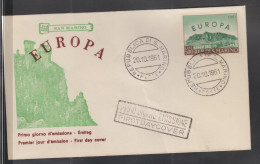 SAN MARINO - 1961 - EUROPA ON ILLUSTRATED FDC  - Nuovi