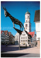 73197783 Biberach Riss Martinskirche Lenkscher Eselkulptur Marktplatz Biberach R - Biberach